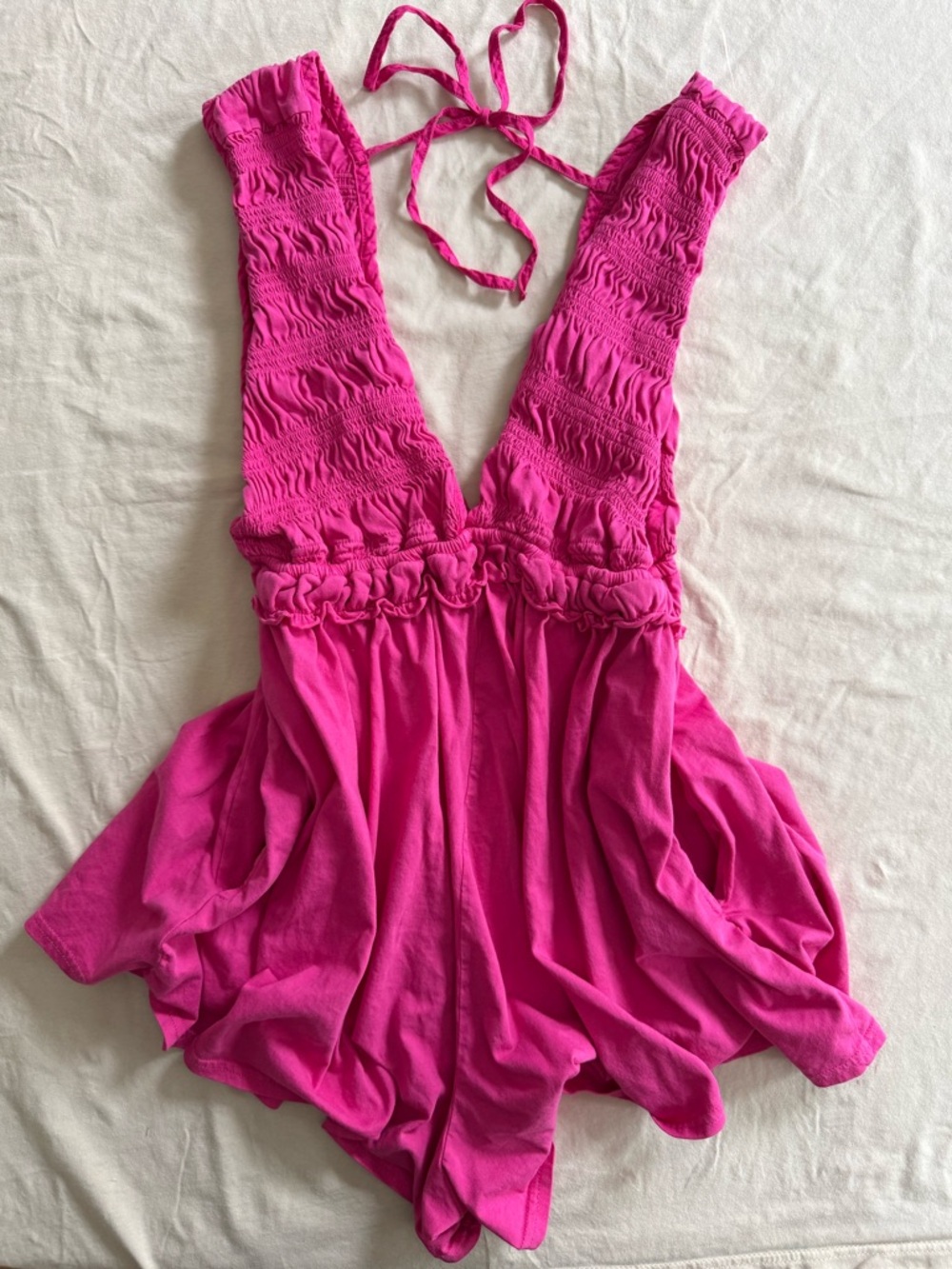 Anthropologie Romper Pink 100% Cotton Festival Concert Beach